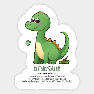 Cute Dinosaur Spinosaurus T-shirt Sticker